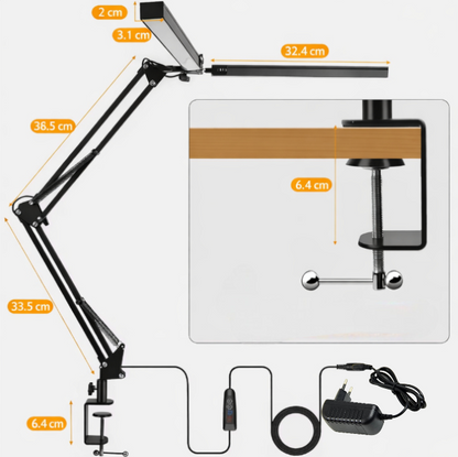 Lampa LED bagheta dubla, cu prindere de masa