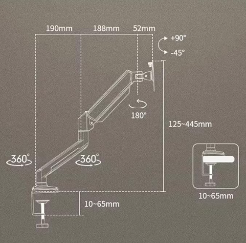 Aspirator Profesional pentru Manichiura UA-002 – Braț Reglabil, Filtru Lavabil si Iluminare LED