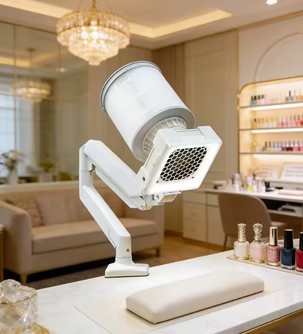Aspirator Profesional pentru Manichiura UA-002 – Braț Reglabil, Filtru Lavabil si Iluminare LED