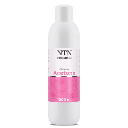 Acetonă profesională NTN Premium 1000 ml pentru îndepărtarea ojei semipermanente, gelului, acrilului și tipsurilor