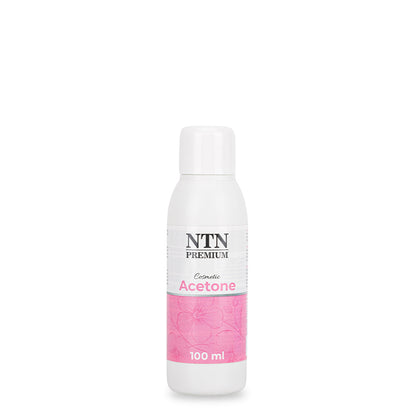 Acetonă profesională NTN Premium 100 ml pentru îndepărtarea ojei semipermanente, gelului, acrilului și tipsurilor