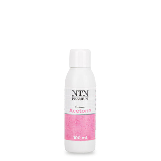 Acetonă profesională NTN Premium 100 ml pentru îndepărtarea ojei semipermanente, gelului, acrilului și tipsurilor