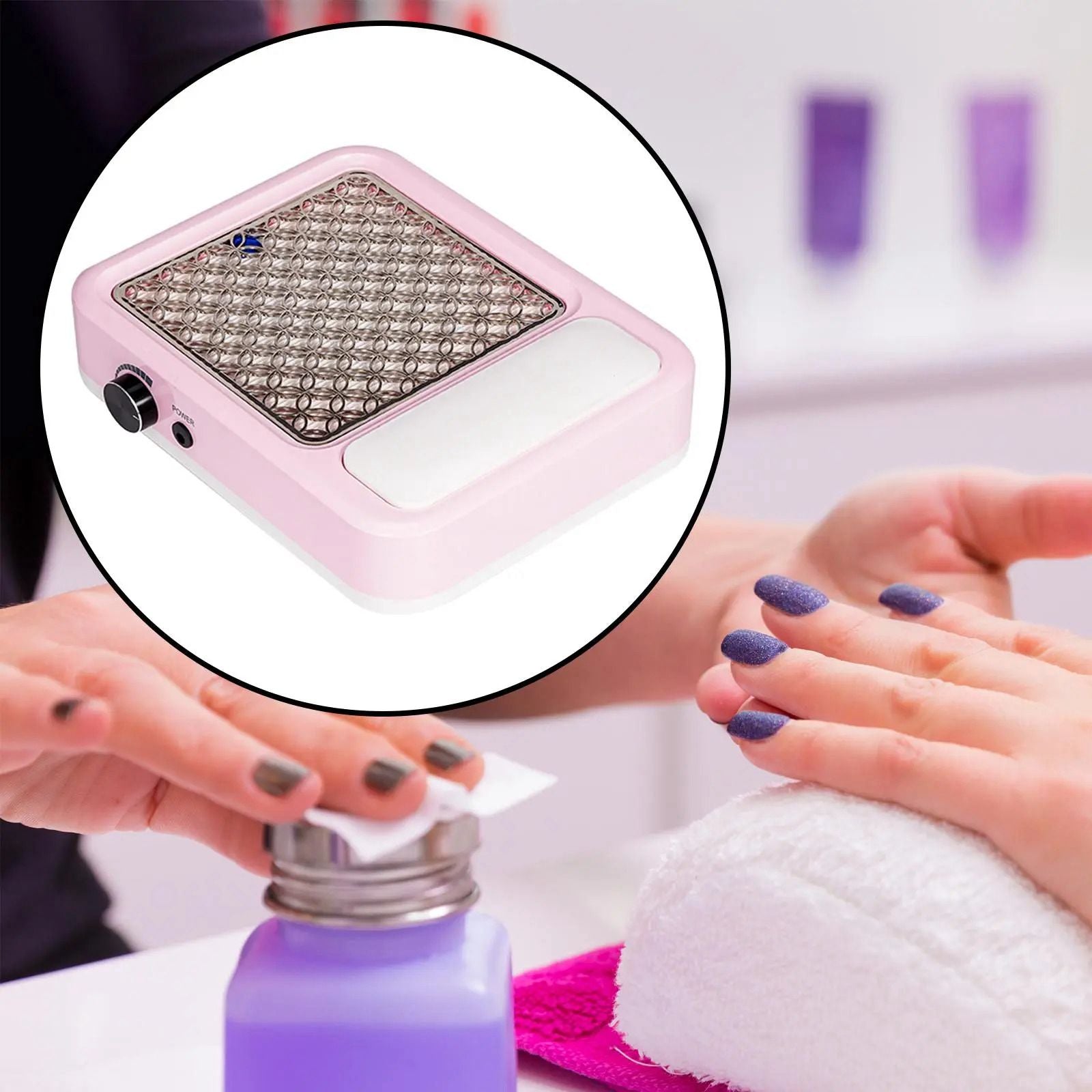 Aspirator pentru unghii 868-1 utilizat în timpul procedurilor de manichiură