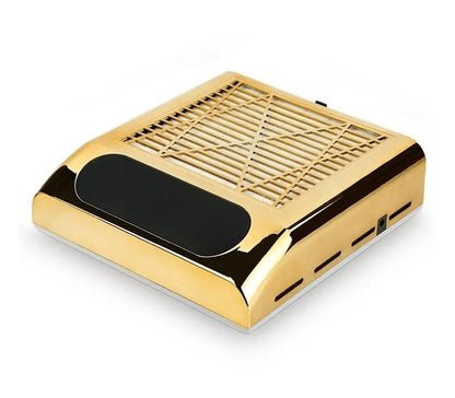 Aspirator manichiura vacum 80w cu filtru si suport de mana - Alb/Auriu/Argintiu