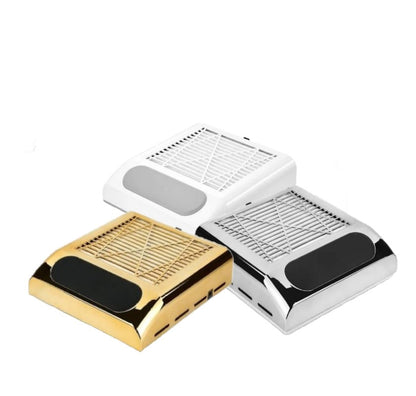 Aspirator manichiura vacum 80w cu filtru si suport de mana - Alb/Auriu/Argintiu