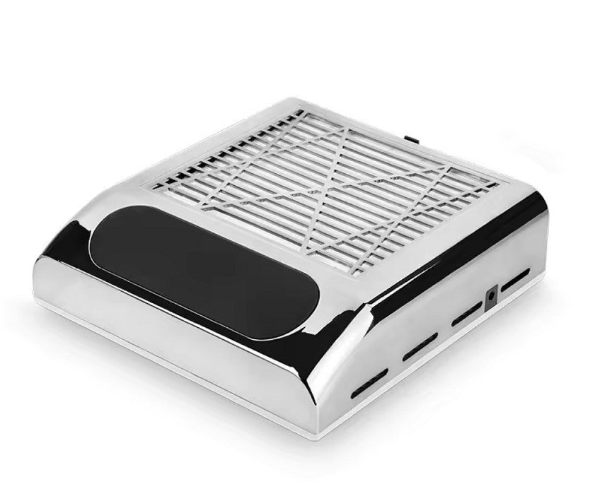 Aspirator manichiura vacum 80w cu filtru si suport de mana - Alb/Auriu/Argintiu