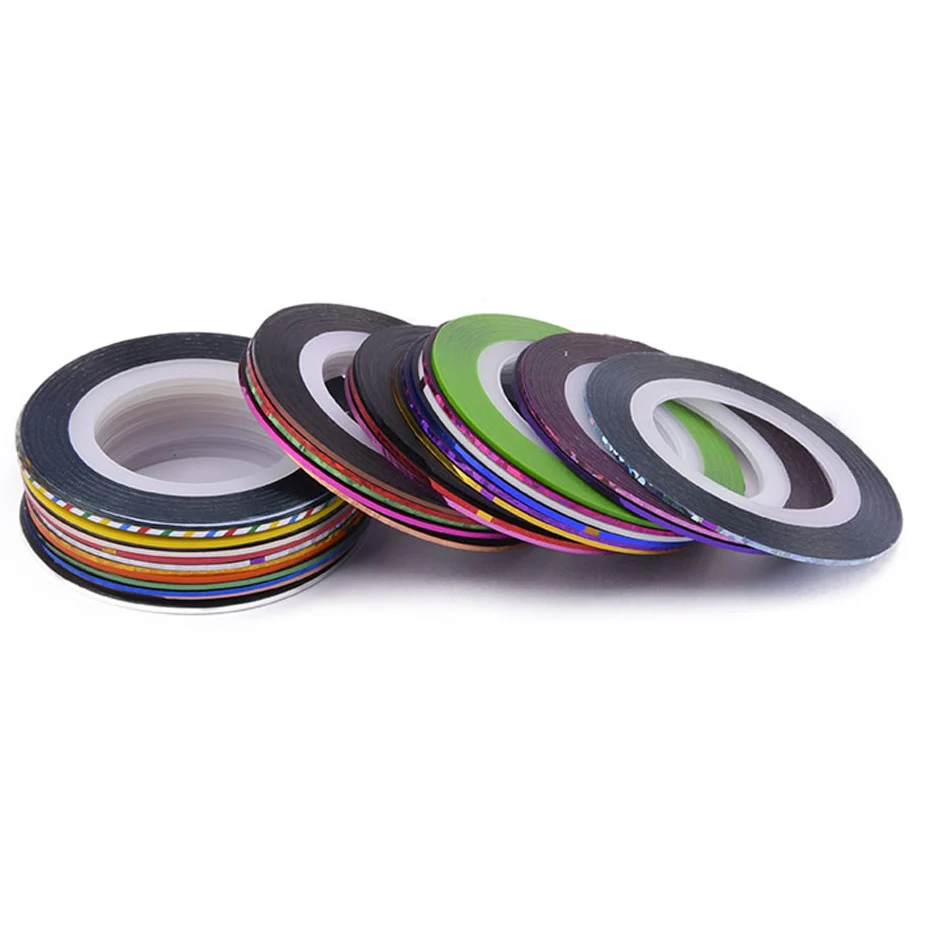 Minirole de bandă decorativă pentru unghii, 1 mm x 16 m