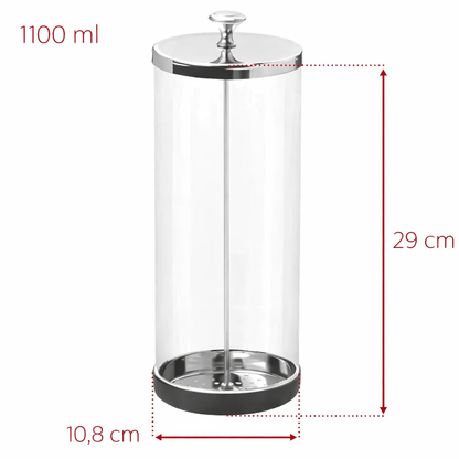 Recipient din sticlă pentru dezinfectarea instrumentelor , 1100 ML