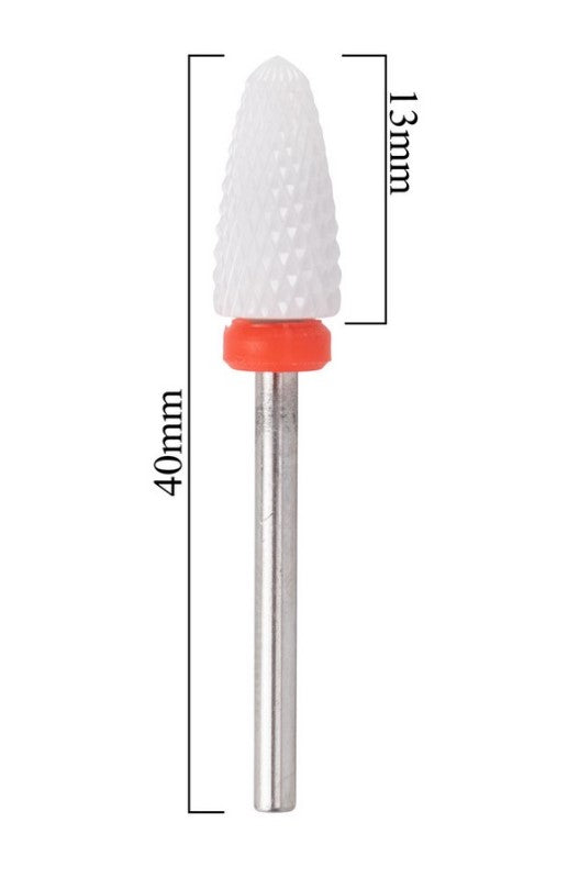 Capat de freza / Bit ROSU | Conic 13 MM | Ceramica | Duritate mica - Fină