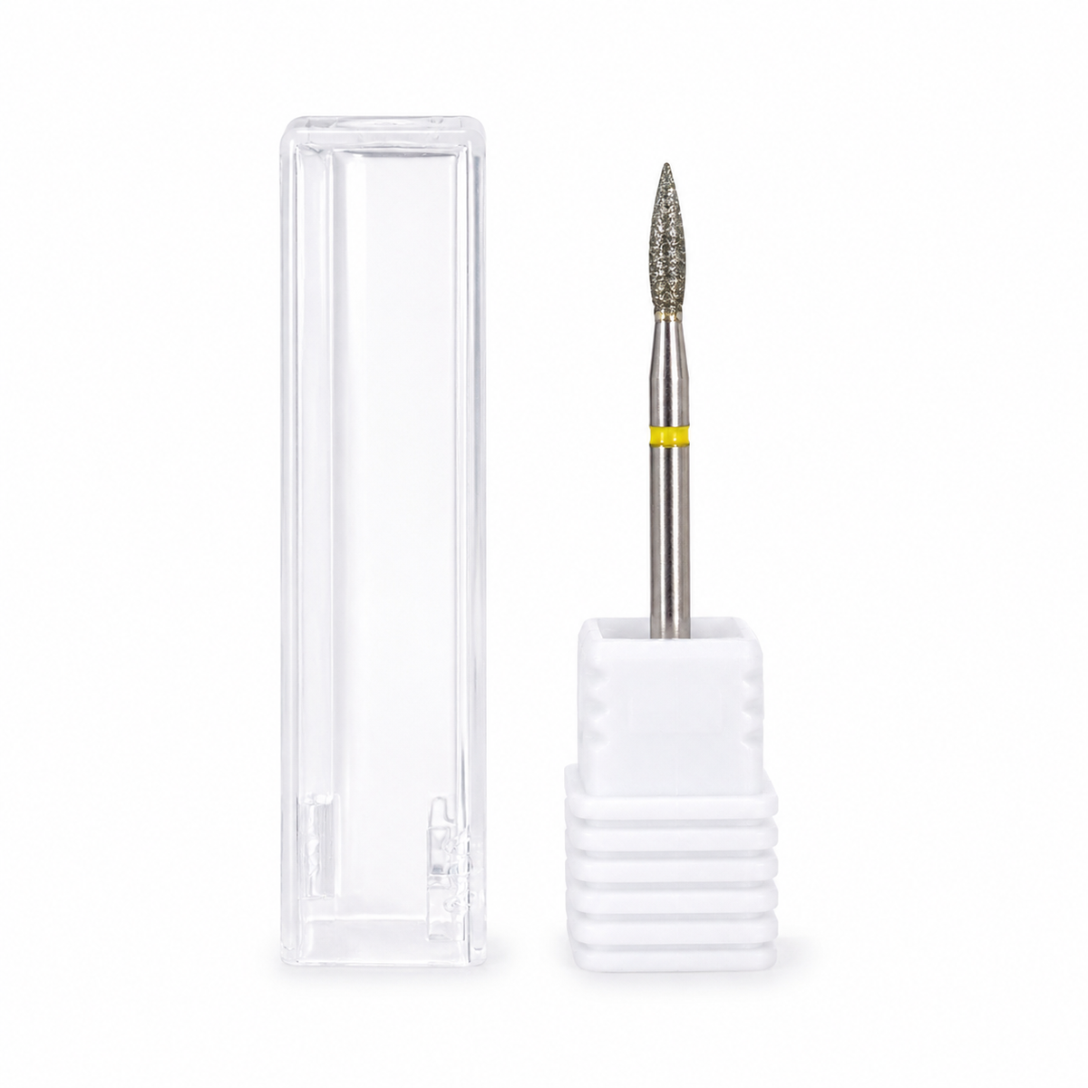Capat Freza Diamantat Flacara Galben 2 x 9 mm – Bit Abrazivitate Foarte Fina