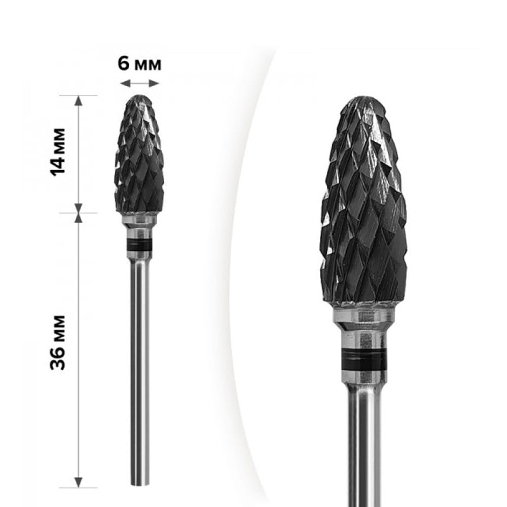 Bit/Capat Freza Carbid Tungsten Conic Negru – Abrazivitate MedieBit