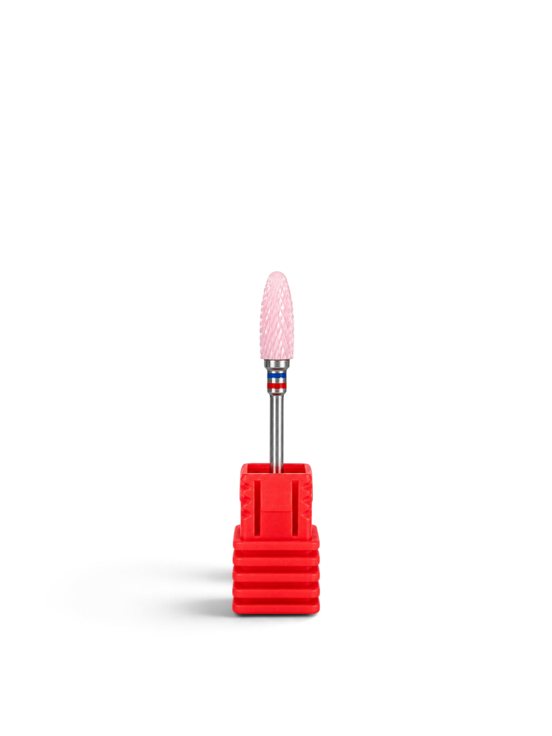 Capat freza ceramic flacara roz 5x15mm bit abrazivitate fina medie.