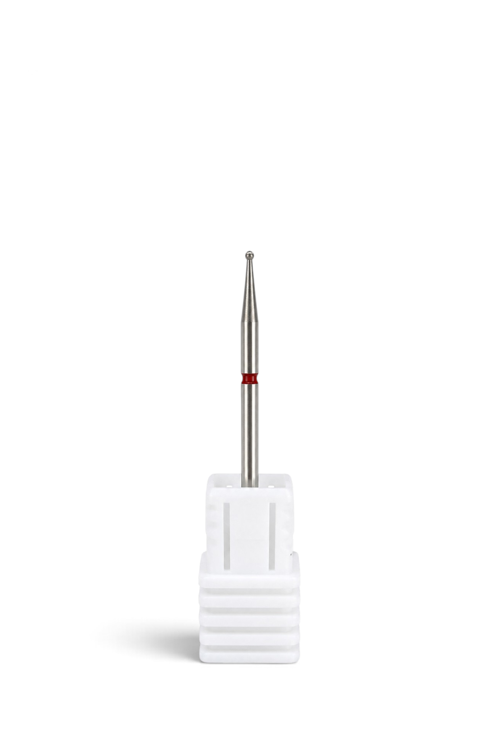 Capat freza diamantat bila mica rosu 1mm bit sferic abrazivitate fina.