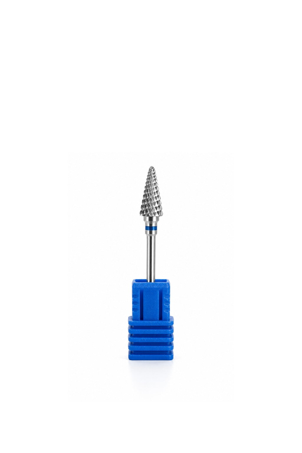 Capat freza tungsten carbid albastru 5x13mm bit conic abrazivitate medie.