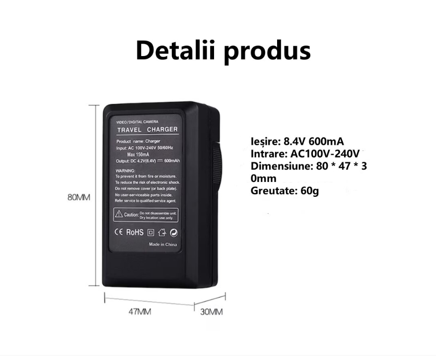Kit Dual Power NP-F550 / F570 – Sistem de Alimentare cu 2 Acumulatori si Incarcator