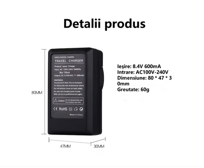Kit Dual Power NP-F550 / F570 – Sistem de Alimentare cu 2 Acumulatori si Incarcator