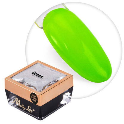 Paint Gel MollyLac Green – Gel Pictura si Nail Art, 5g (HEMA Free)