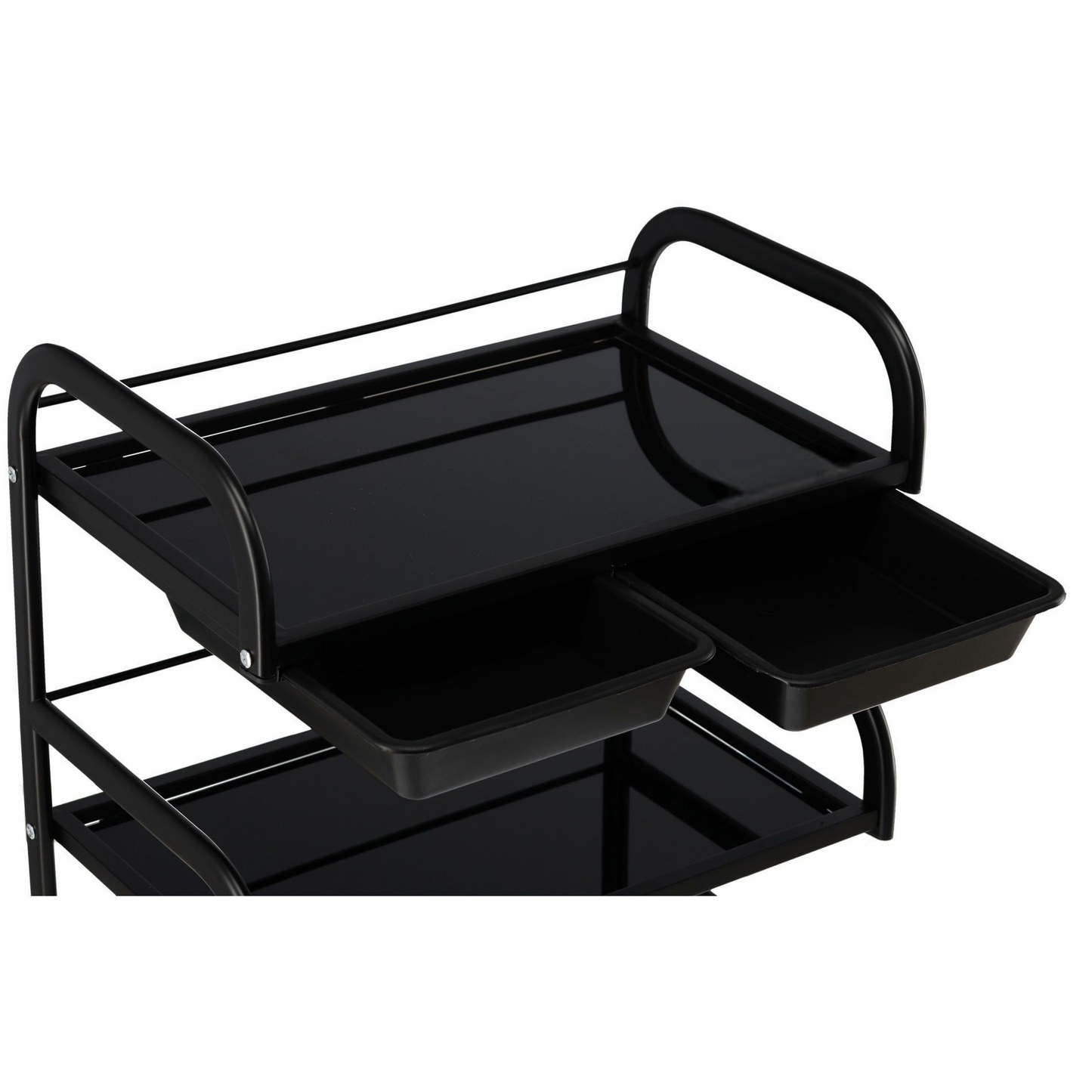 Ucenic Profesional Cosmetica 58 cm | Structura 3 Polite si 2 Sertare | Negru