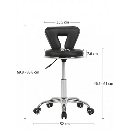 Scaun Rotativ Profesional, Design V-Shape, Suport Lombar – Negru/Alb