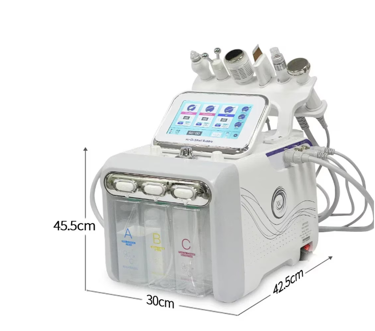 Combina Cosmetica Profesionala Hydrafacial 7 in 1 | Hidradermabraziune, Radiofrecventa si Masca LED