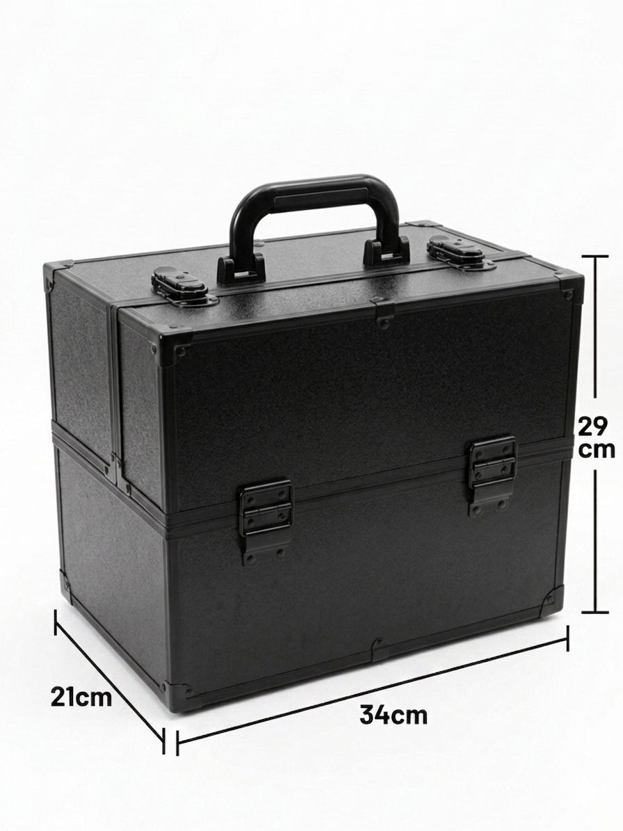 Geanta Mare Cosmetice cu Organizator, Model Extensibil - Matte Edition