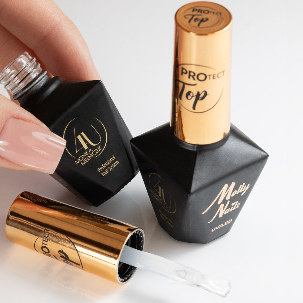 Top Molly Nails Protect Top No Wipe by Monika Mielniczuk – Filtru UV & Hema Free 10g