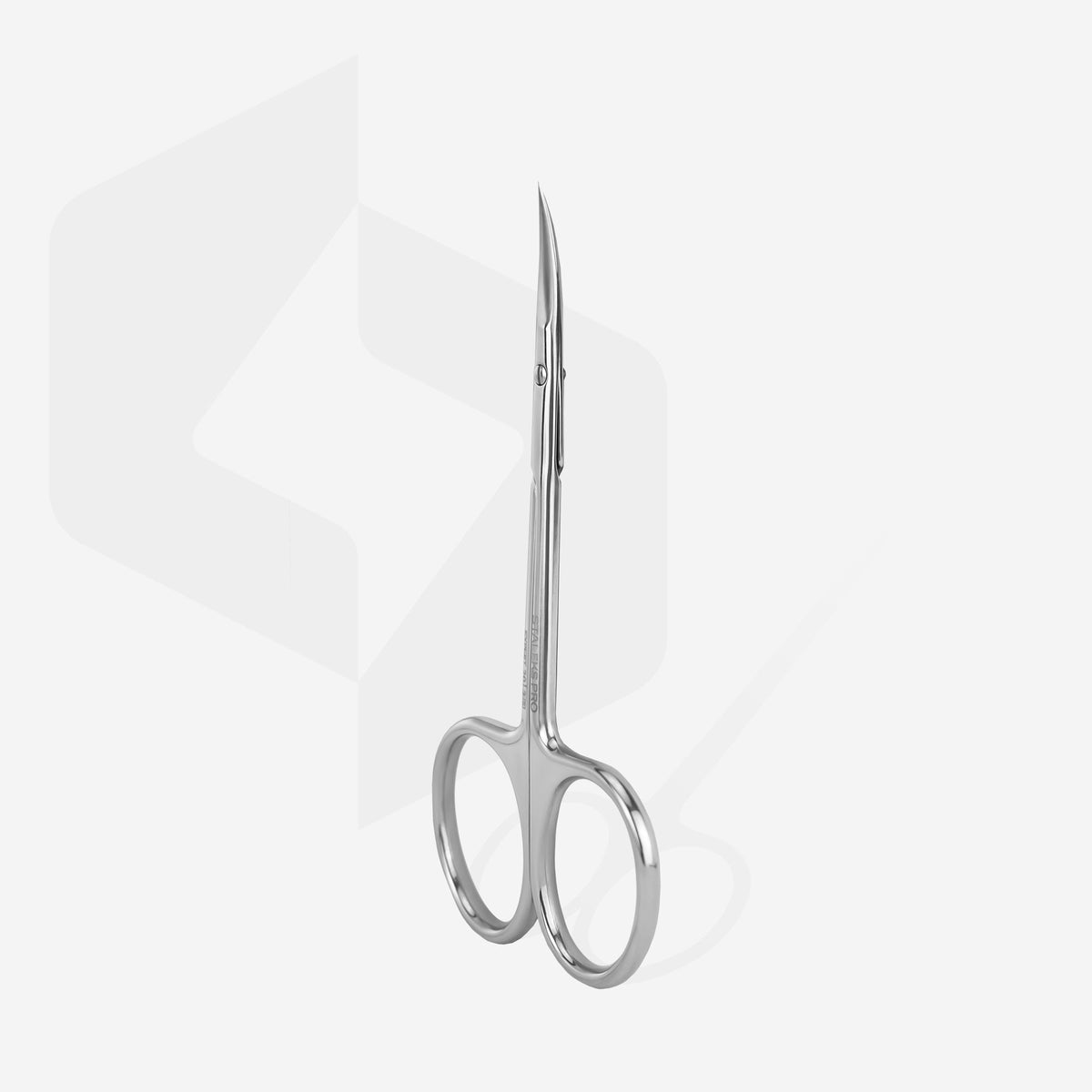 Forfecuță pentru cuticule STALEKS EXPERT SE-20/2 din oțel inoxidabil, cu mânere curbate ergonomice, inele standard și lame înguste pentru manichiură.