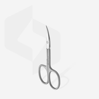 Forfecuță pentru cuticule STALEKS SMART SS-22/1, cu lame de 23,5 mm, mânere drepte de lungime medie și inele standard, prezentată integral pe fundal deschis.