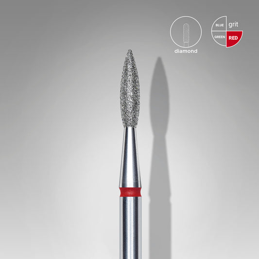 Freza unghii electrica salon, bit diamantat rosu 8mm, vedere principala, Staleks Expert, FA11R021/8