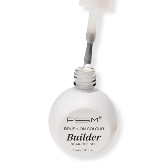 Gel de constructie lichid FSM Brush On Builder – Milky White, 15ml