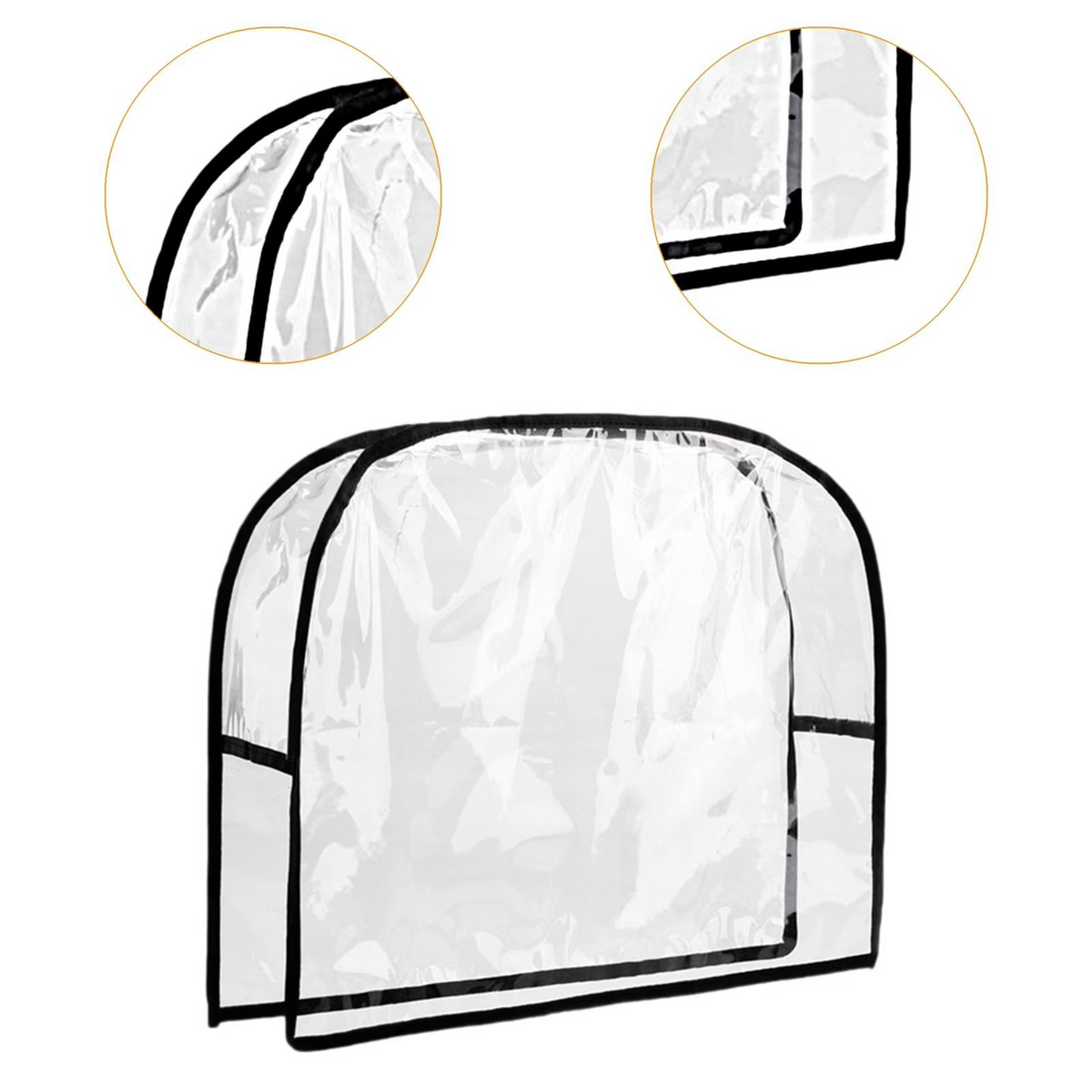 Protectie spatar scaun / Husa Transparenta PVC pentru Spatar Scaun Coafor / Barber - Semicerc 50 cm