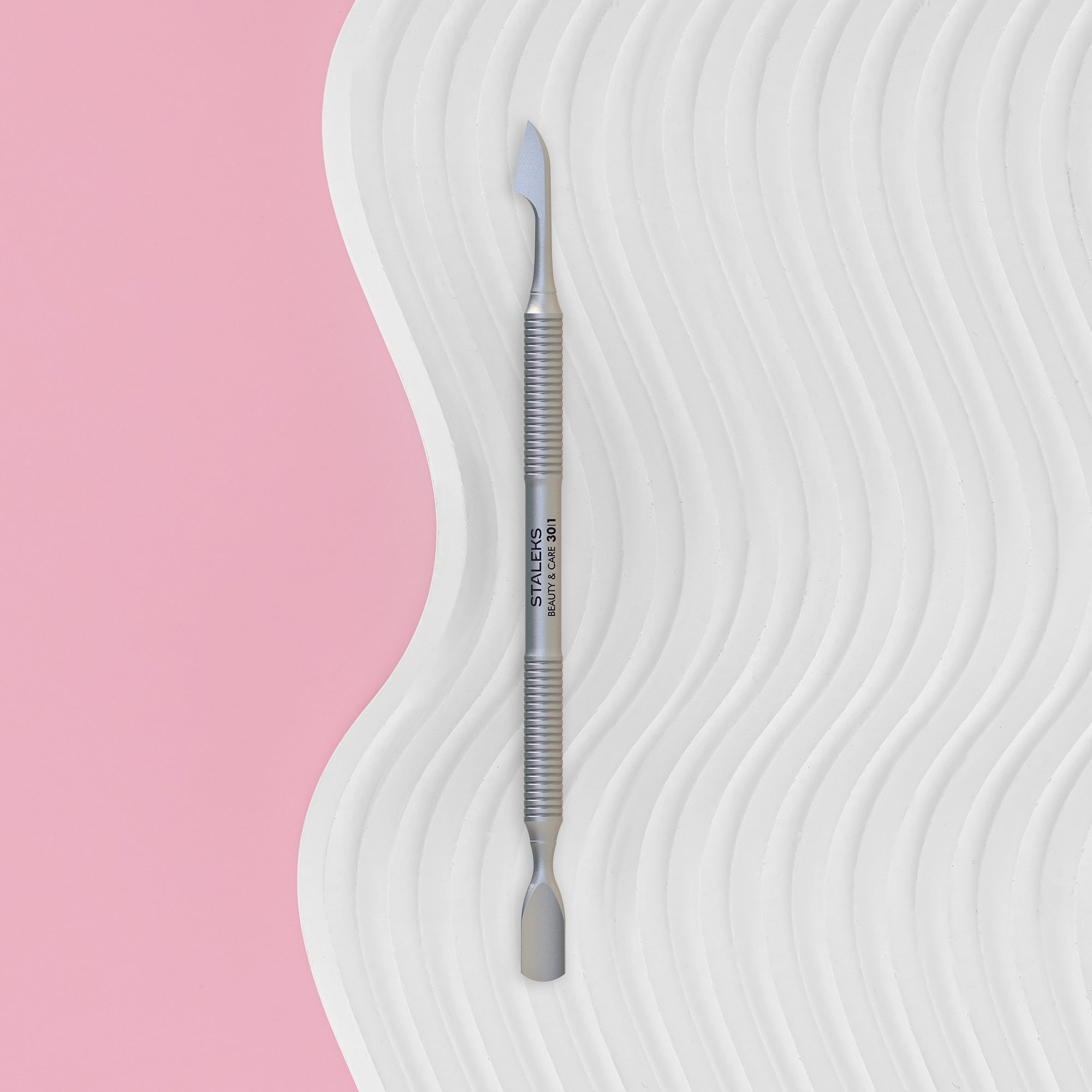 Instrument impins cuticule manichiura, pusher cuticule, vedere principala, Staleks Beautycare, PBC-30/1