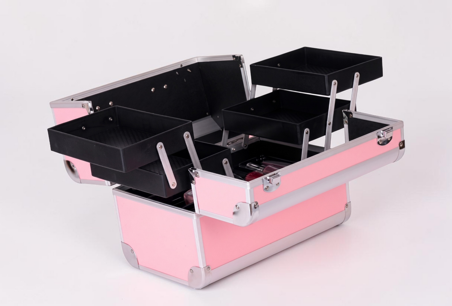 Geanta Medie Cosmetice, Cu Organizator Extensibil, Matte Edition