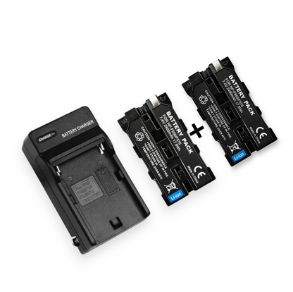Kit Dual Power NP-F550 / F570 – Sistem de Alimentare cu 2 Acumulatori si Incarcator