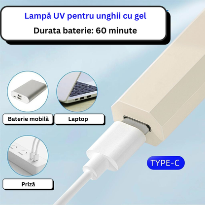 Lampa stilou LED -  pentru nail art si uscarea gelului, portabila