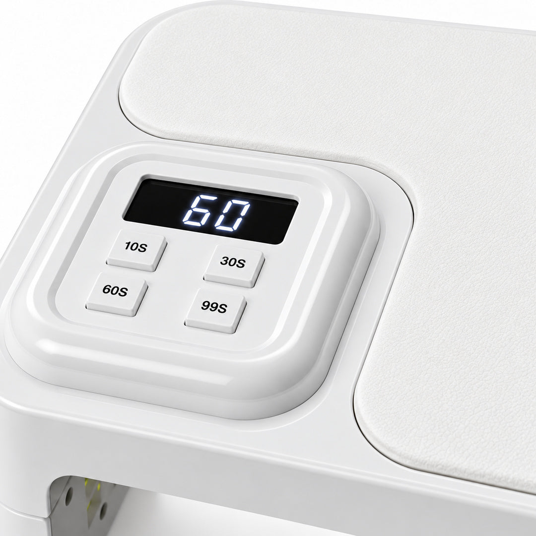 Lampă de unghii BQ L10 180W cu afișaj digital și temporizator de 10, 30, 60 și 99 de secunde pentru polimerizarea produselor UV LED.