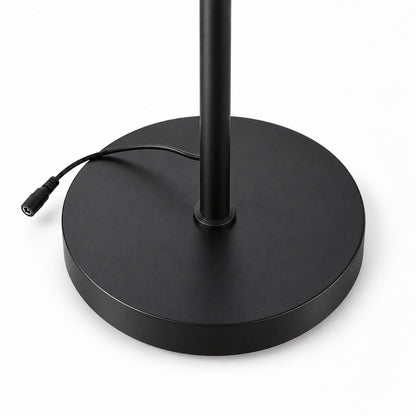 Bază circulară neagră pentru stativul lămpii UV LED de gene, cu margine cilindrică și prindere centrală filetată.
