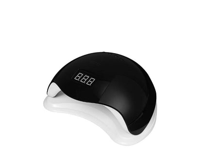 Lampa UV LED SUN5 de 48W cu afisaj, neagra cu fata oglinda