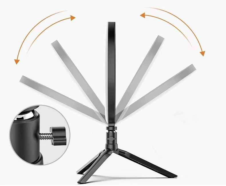 Ring Light | LED | 20cm diametru | USB | 3 moduri lumina - 10 trepte de reglaj | cu suport pt. telefon