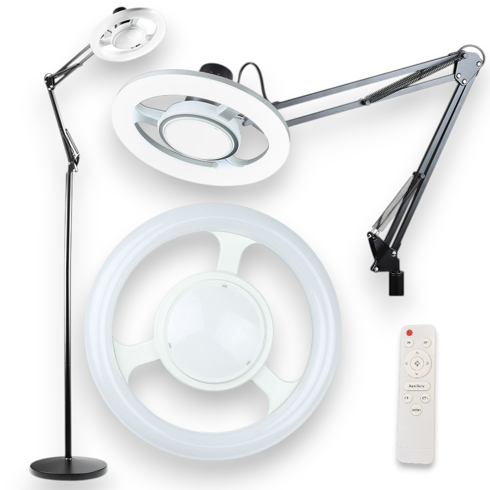 Lampă  LED Beauty Rotunda pentru cosmetică / tatuaje, model alb si negru