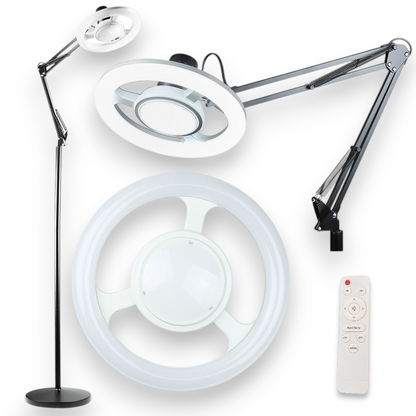 Lampă  LED Beauty Rotunda pentru cosmetică / tatuaje, model alb si negru