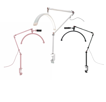 Lampa SEMILUNA Led , cu prindere de masa / pat - Alba/Neagra/Roz , MOON LIGHT