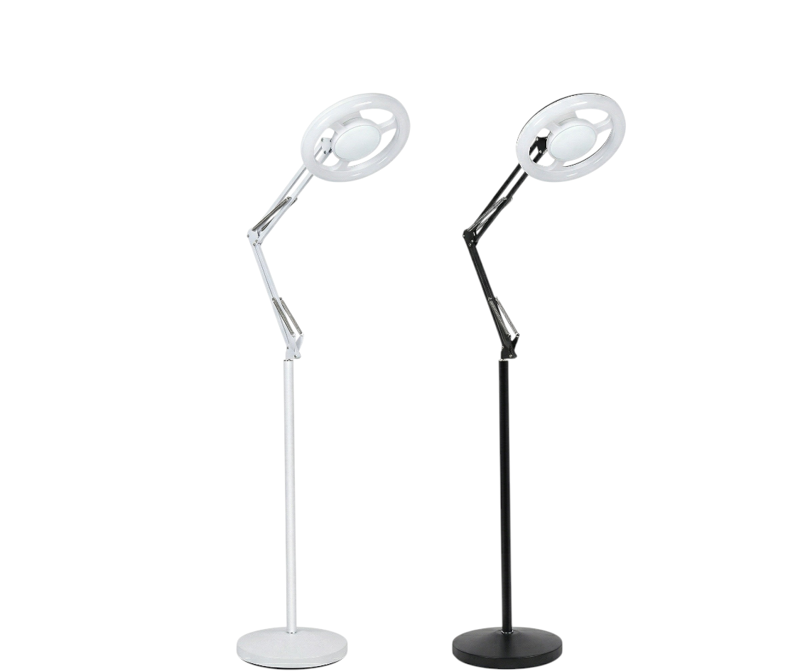 Lampă  LED Beauty Rotunda pentru cosmetică / tatuaje, model alb si negru