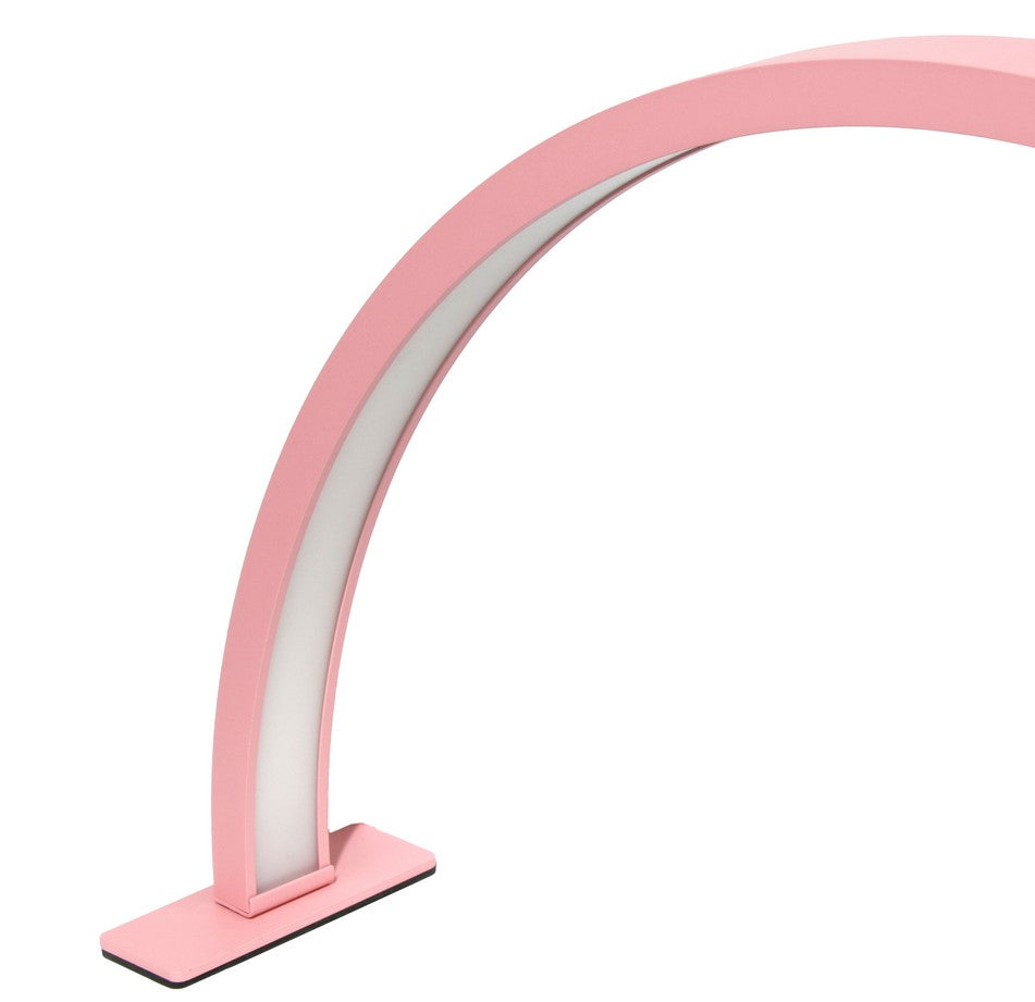 Lampa semiluna pentru masa 50w,  72cm diametru | roz | LED