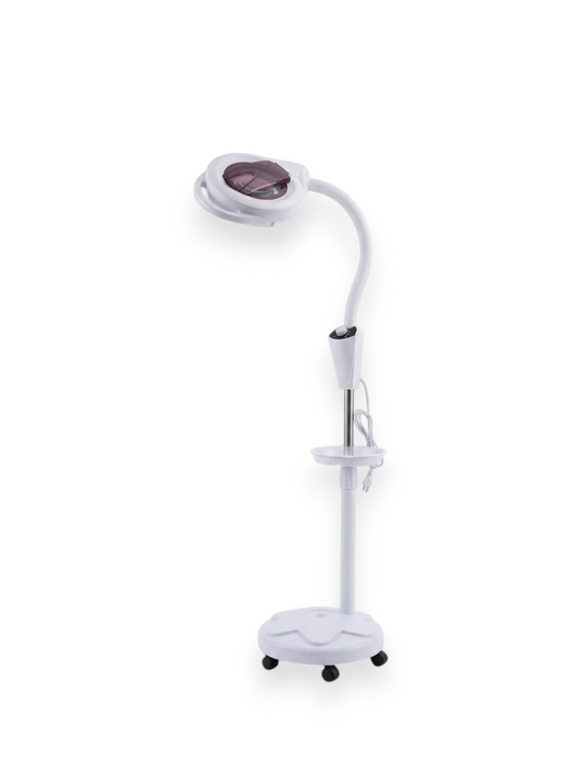 Lampa Lupa Cosmetica cu Stativ Mobil – Baza Floare, Gat Flexibil si Tava