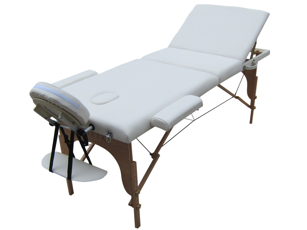 Pat Cosmetica cu 3 Sectiuni, LATIME 70cm -ALB, LEMN