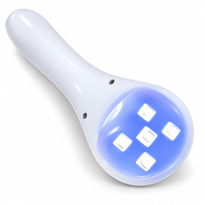 Mini lampă UV LED reîncărcabilă pentru unghii, cu 5 LED-uri pentru polimerizarea produselor compatibile, vedere inferioa
