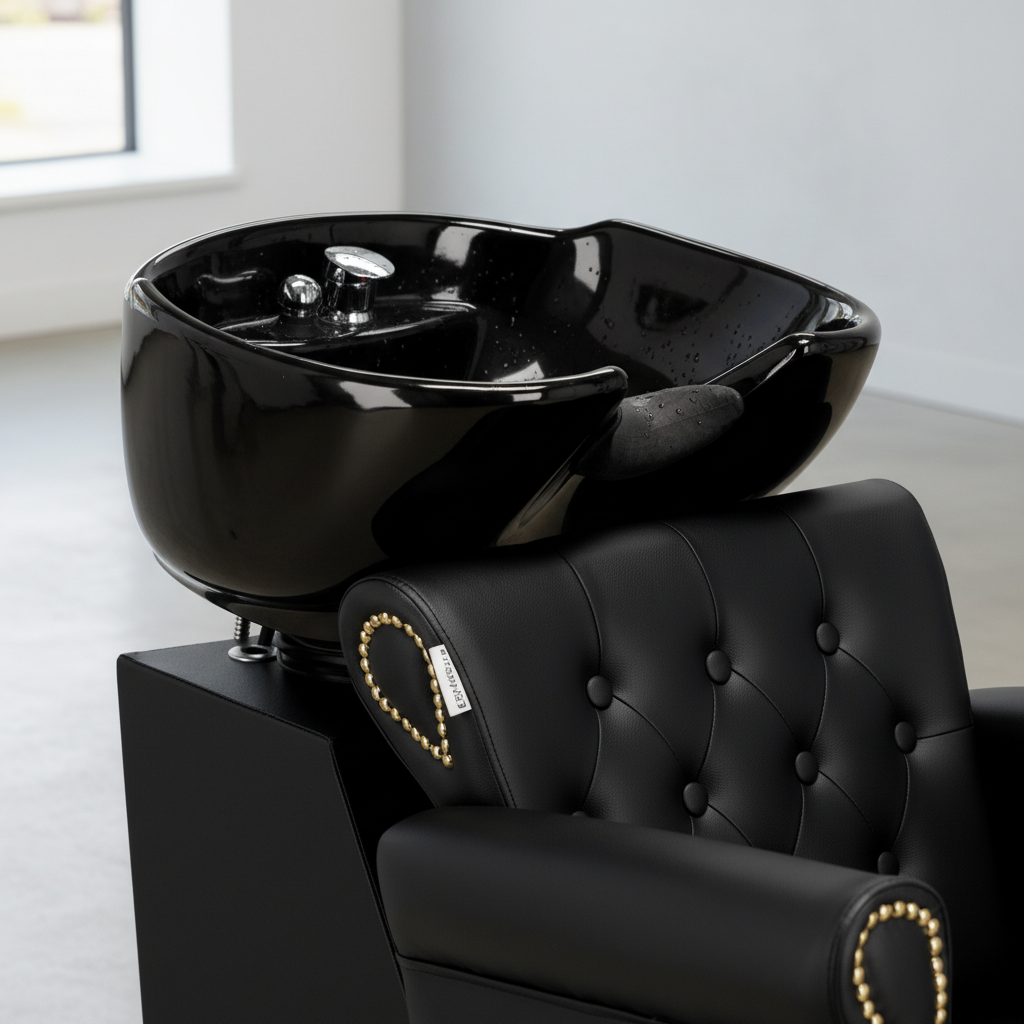 Scafa Coafor Kiva – Confort Absolut cu Bol Ceramic Mobil și Design Ergonomic