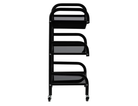 Carucior salon profesional – 3 rafturi, ergonomic si durabil - ST029 - Alb/Negru