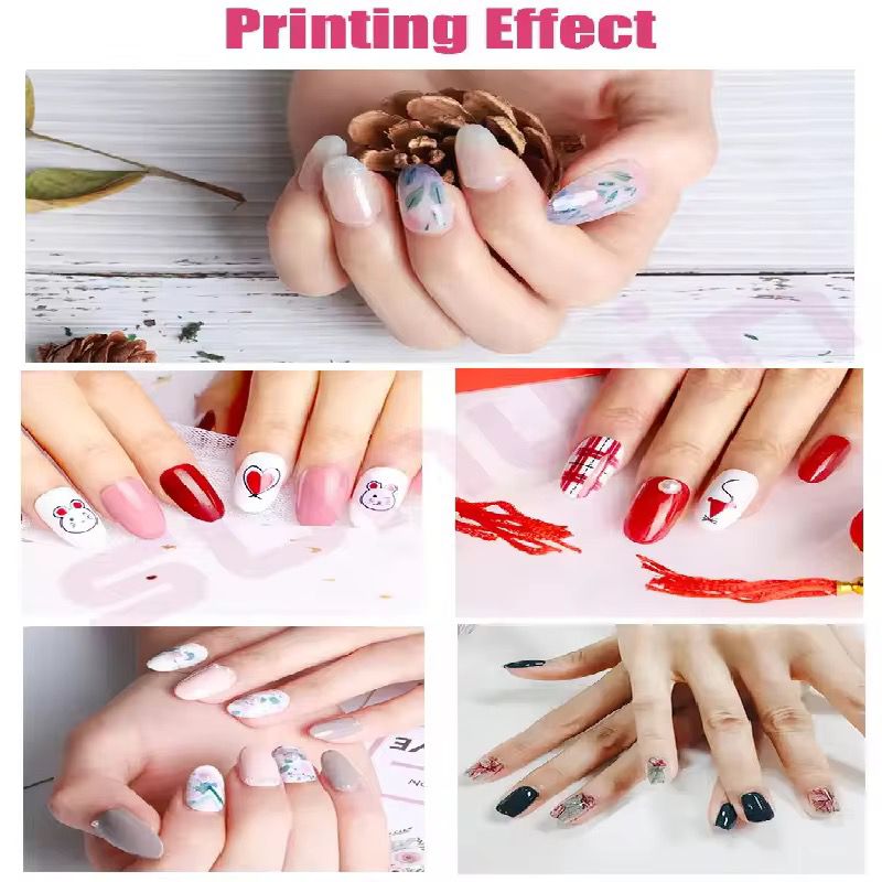Exemple de modele de manichiură realizate cu imprimanta 3D pentru unghii, design personalizat pentru nail art profesional și imprimare rapidă HD